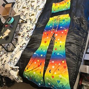 DollsKill Cute retro rainbow 2 pc set!